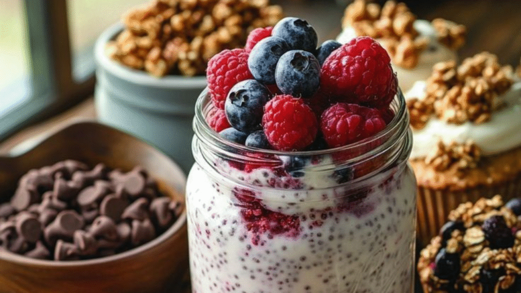 Chia Pudding with Coconut Milk and Berries